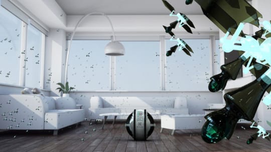 Mab: een moederschip met 908 vliegende mini-robots.