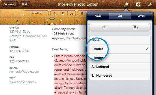 Bullet-Numbered-points-iPad-iPhone-Pages