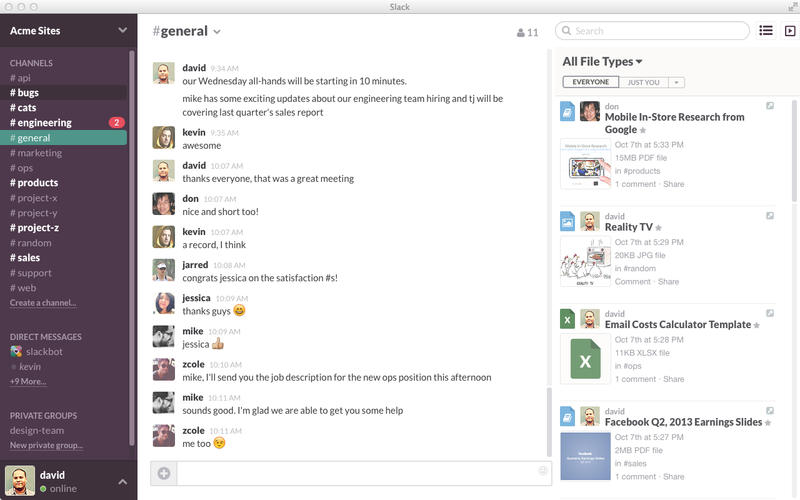 Slack screenshot