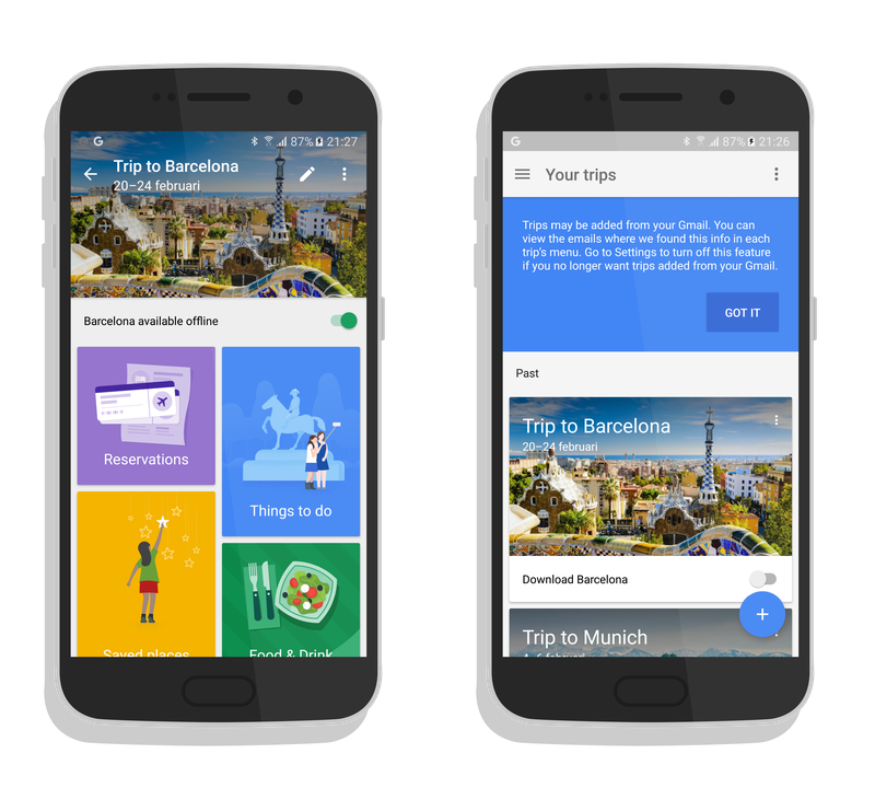 Google Trips combi