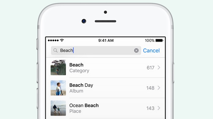 Foto's zoeken in iOS 10