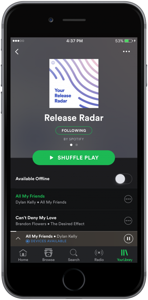 Spotify Release Radar