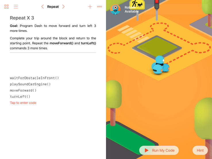 Dash en Dot Swift Playground