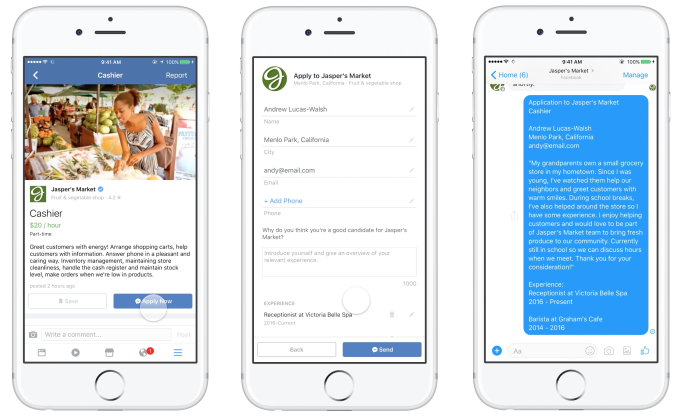 Facebook sollicitatie