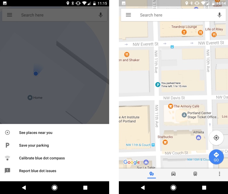 Google Maps parkeren
